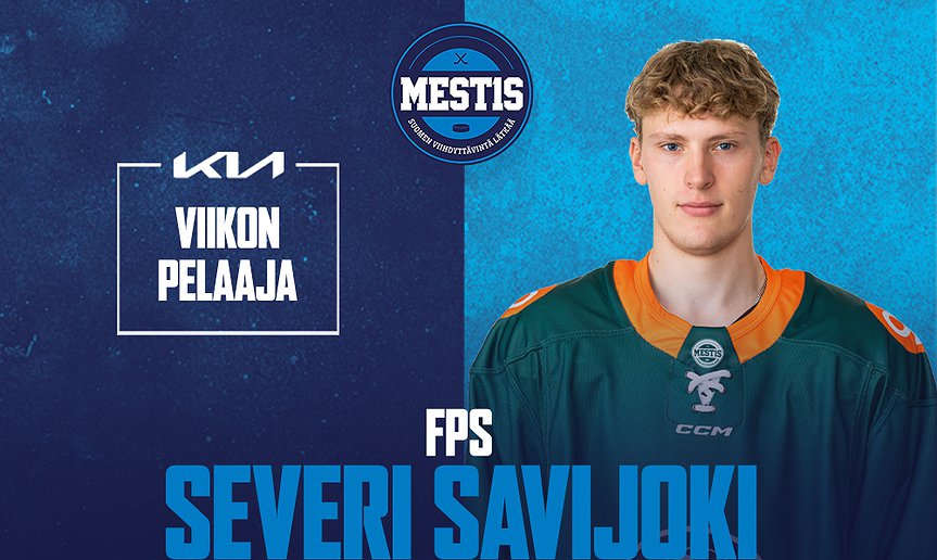 FPS:n Severi Savijoki on Mestiksen viikon pelaaja