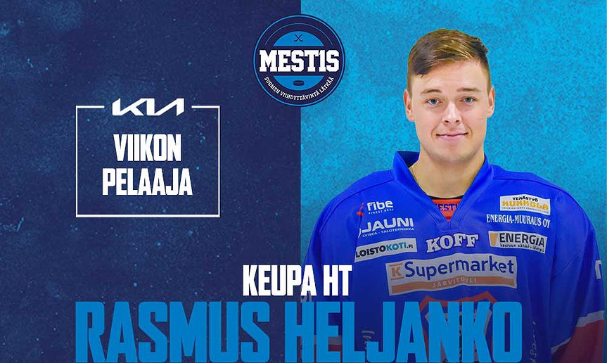 KeuPa HT:n Rasmus Heljanko on Mestiksen viikon pelaaja