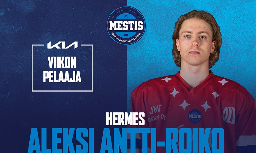 Hermeksen Aleksi Antti-Roiko on Mestiksen viikon pelaaja