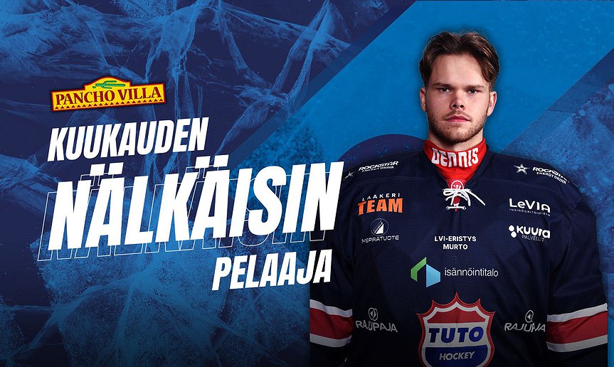 TUTOn Juuso Helomaa on syyskuun nälkäisin pelaaja
